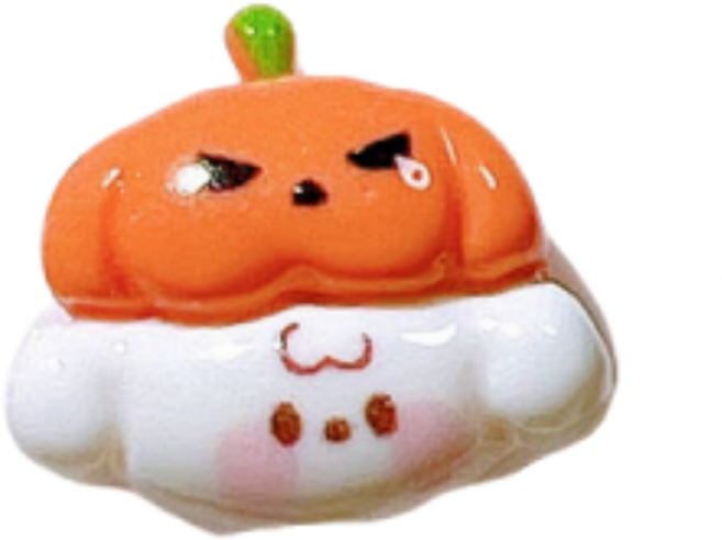 兒童DIY樹脂配件 萬聖節聖誕節主題 可愛動物造型 髮飾手機殼美勞裝飾材料, 017南瓜狗樹脂配件(單入)