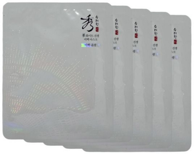 화이트 진생 미백 마스크 33ml x 5매 마스크시트 수려한, 5개입, 1개
