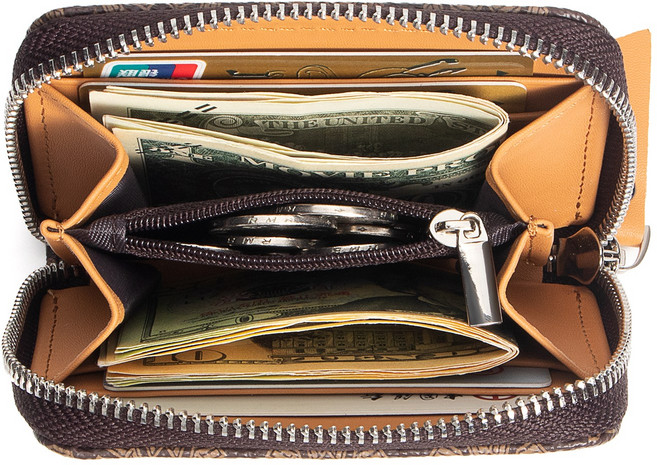 Royal Bagger 도난 방지 RFID 차폐 일본 엔화 대용량 동전 지갑 밴드형