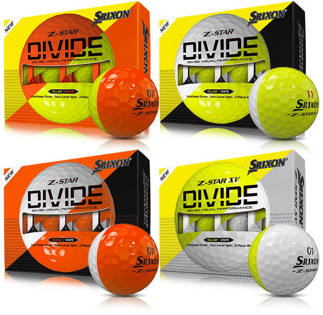 [스릭슨]25 신형 Z-STAR9 XV DIVIDE 지스타 디바이드 3피스 골프공 12알 4종 택1, XV 디바이드 3피스 화이트/옐로우, 1개