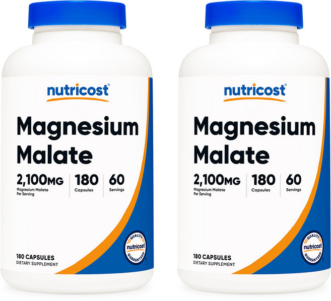 뉴트리코스트 마그네슘 말레이트 420mg 캡슐 180정 2병, 2개