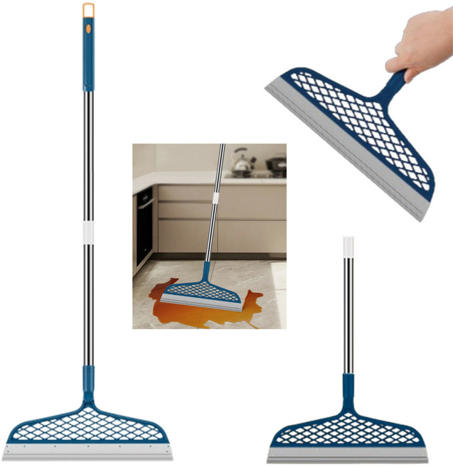 HB153 매직 실리콘 빗자루 욕실 미용실 방 3가지 길이조절, 블루, 1개