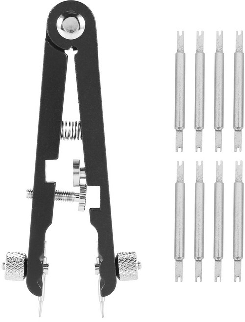 6825 시계 스트랩 리무버 조정기 도구 전문 V 자형 스프링 바 플라이어를위한 시계 제작자 시계 도구