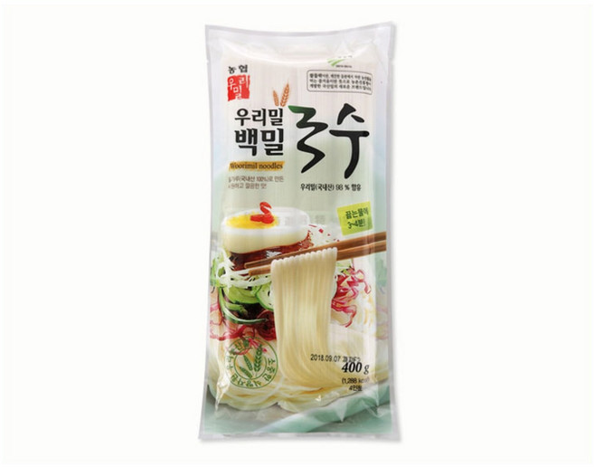 농협 우리밀 100% 백밀 국수 400g 5개