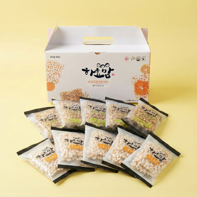 린디 하효맘 제주과즐 혼합세트 496g (감귤 8+ 보리 8), 1세트