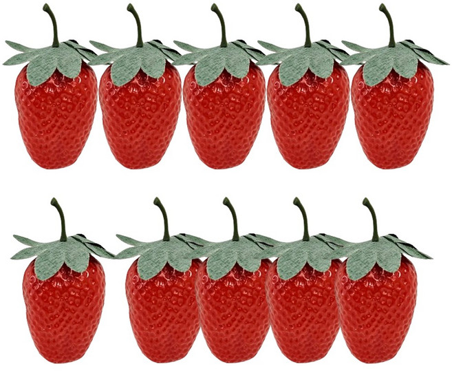 [왓위셀] 딸기모형 킹스베리 과일 인테리어 소품 10알