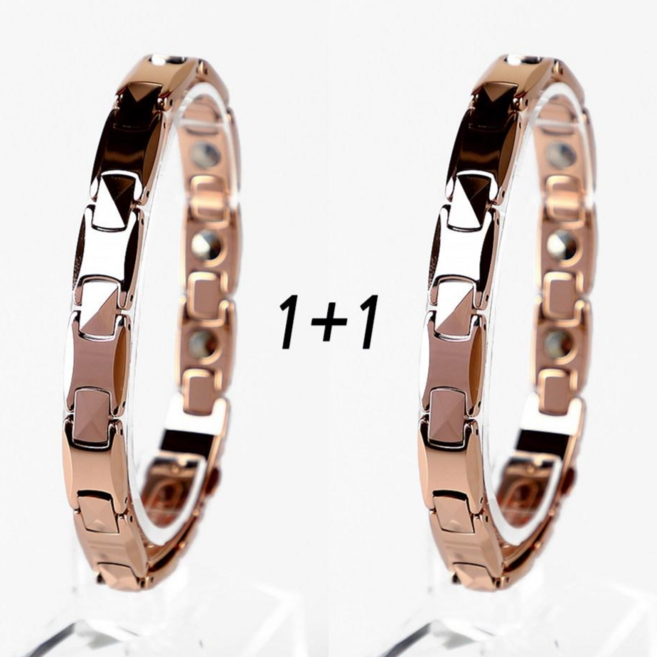 진주모아 BSQRB-01 스퀘어 게르마늄 건강팔찌 1+1 세트 99.9998%, 2개