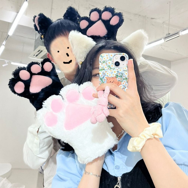 고양이귀 고양이 귀 머리띠 헤어밴드 손 발바닥 장갑 2color 고양이머리띠 g9g+268av