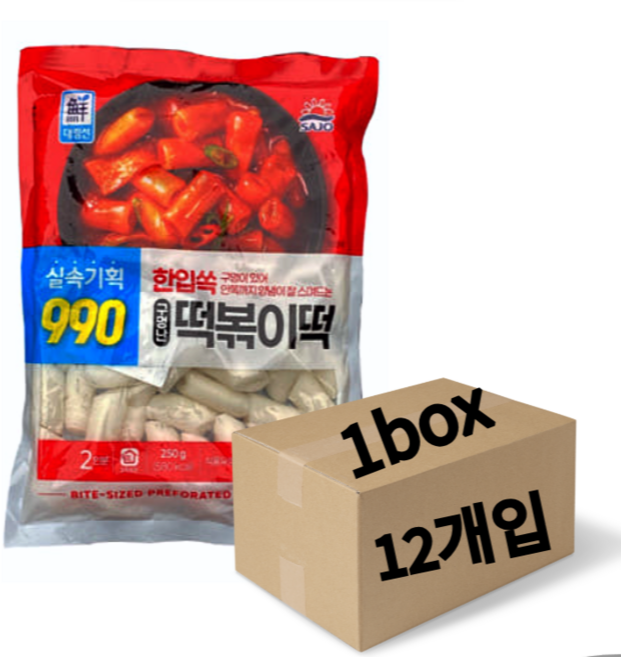 사조대림 한입쏙 구멍난 쌀떡볶이 250g 12개