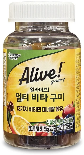 얼라이브 멀티 비타 구미 60구미, 60정, 1세트 - 쿠팡
