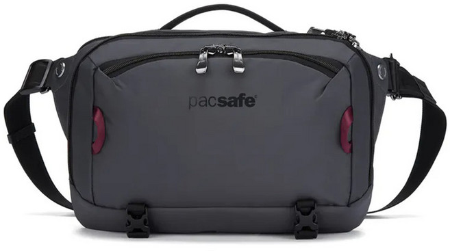 Pacsafe EXP 12吋斜肩包 輕巧耐用 多隔層設計 可調節肩帶 防盜安全, 石板灰