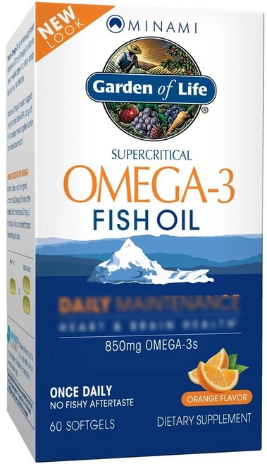 Garden of Life EPA/DHA Omega 오메가 3 Fish Oil 60정, 1개 - 쿠팡