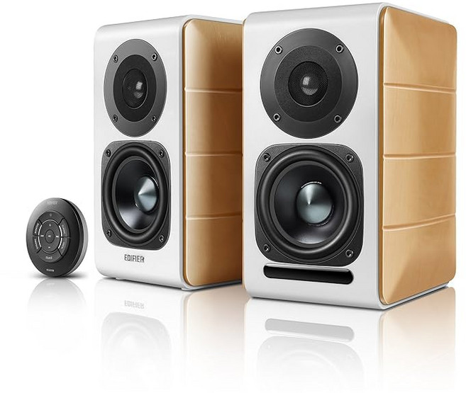 Edifier S880DB 액티브 북쉘프 스피커 블루투스 5.1/듀얼 RCA/광/동축/USB 연결 오디오 인정 2대 1조 88WRMS 출력 앰프 내장 0.75인치 티타늄 돔, 상세페이지 참조