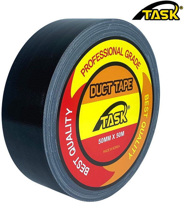 테스크 수출용(국내산) 덕트테이프 덕테이프 50MM X 50M 최고급형(전문가급) BLACK, 1개