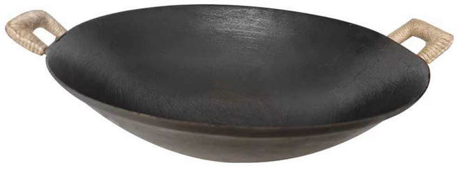 무쇠 깊은 그리들 팬 양손 주물 철판 캠핑 후라이팬 업소용 그릴, 40CM