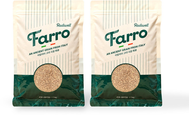 래디웰 이탈리아 파로 통곡물 2kg (2팩), 1kg, 2개