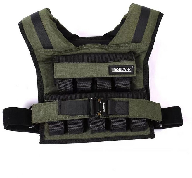 크로스핏 중량조끼 시그니처, 30kg조정가능한아미그린(철카운터웨이트)