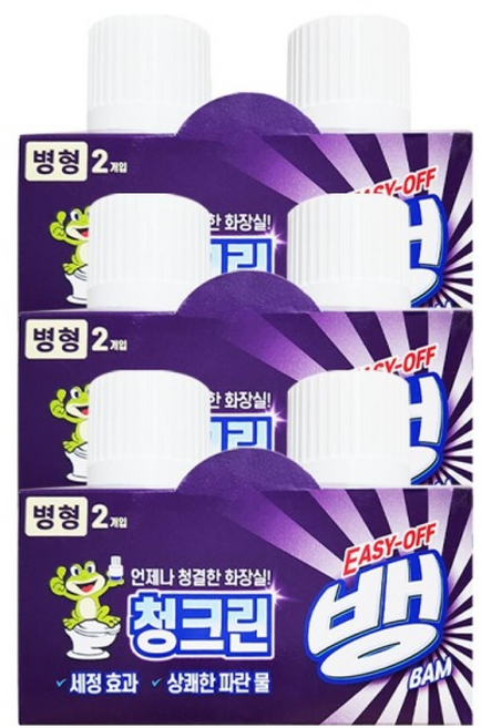 이지오프뱅 청크린 변기세정제, 180g, 3개