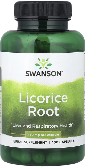 겨울선물 Swanson 감초 뿌리 450mg 캡슐 100정 건강선물, 1개 - 쿠팡