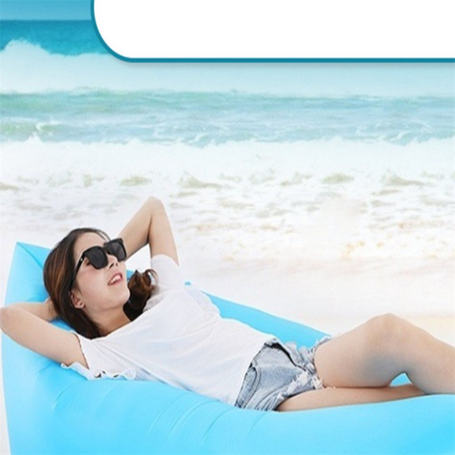 휴대용 빈백 에어 베드 1인용 쇼파 좌식 안락의자 소파 미니 2인용 쿠션 캠핑 야외, 오렌지