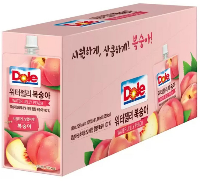 DOLE 워터젤리 복숭아맛 130ml x 20개