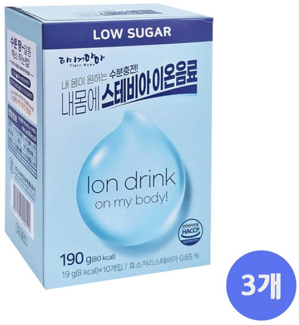 고향 타이거마마 내몸에 스테비아 이온음료, 190g