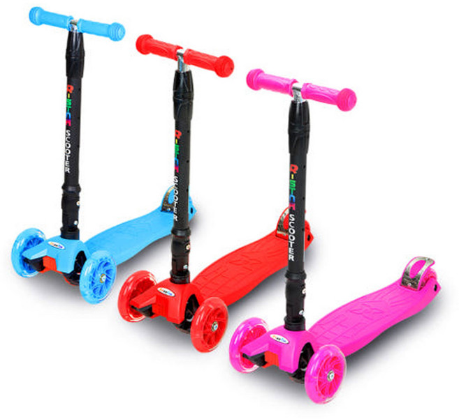 알스타 키즈런 접이식 유아 어린이 아동 두발 세발 킥보드 씽씽이 키즈런, 레드, 1개