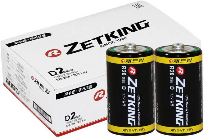 제트킹 망간 D형 건전지 (R20 / D타입), 24개입, 1개