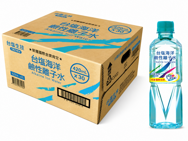 台塩生技 台塩海洋 鹼性離子水 榮獲國際金獎肯定, 30, 420mL