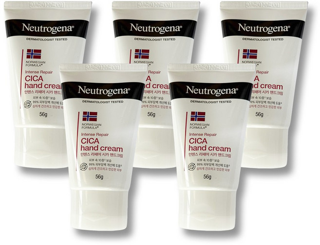 뉴트로지나 인텐스 리페어 시카 핸드크림, 56g, 5개