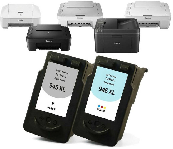 캐논 MG3090 잉크 호환 MG2490 TS3490 TS3492 MG2590 MX499 TS3195 TR4690 프린터기, 1개, PG945XL 검정 대용량 잉크