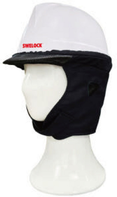 스왈록 안전모용 방한대 Cold stop 콜드스탑 안전모방한 투습 방품 방수 발수 오염방지, 1개, 블랙, 1개입