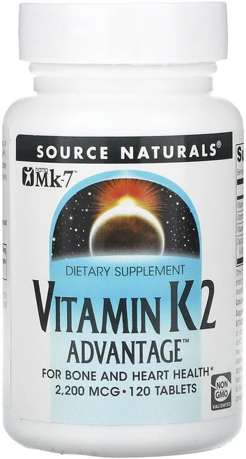 소스네츄럴스 비타민 K2 어드밴티지 2200 mcg 120 정, 120정 × 4개, 4개 - 쿠팡