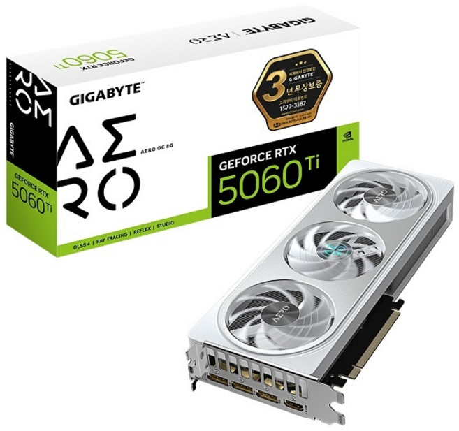 GIGABYTE GIGABYTE 지포스 RTX 5060 Ti AERO OC D7 8GB 제이씨현