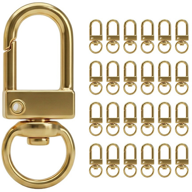 마메 엑세서리 키링 부자재 D고리, 골드, 1세트