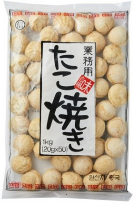타코야끼볼 1kg(20g X 50ea) X 2봉 BOX [모노마트], 1kg, 2개