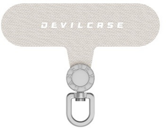 DEVILCASE 惡魔盾 360度旋轉手機墊片 掛繩夾片 多功能手機支架 輕薄無線充電適用, 杏色