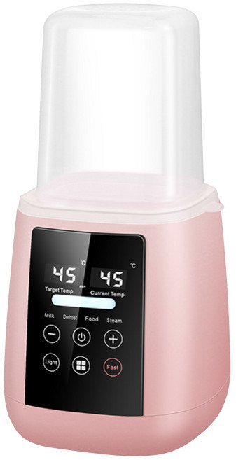 溫奶器自動熱奶保溫嬰兒母乳恆溫智能暖奶器 奶瓶消毒器, 美規110V, 粉色(英文版)