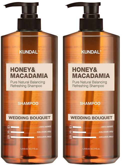 쿤달 네이처샴푸 웨딩부케향, 1.058L, 2개