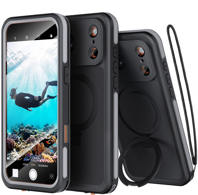 AITEWO 핸드폰 방수케이스 방수팩 맥세이프 풀커버 360도 워터락 케이스, 1개, 아이폰 17 프로