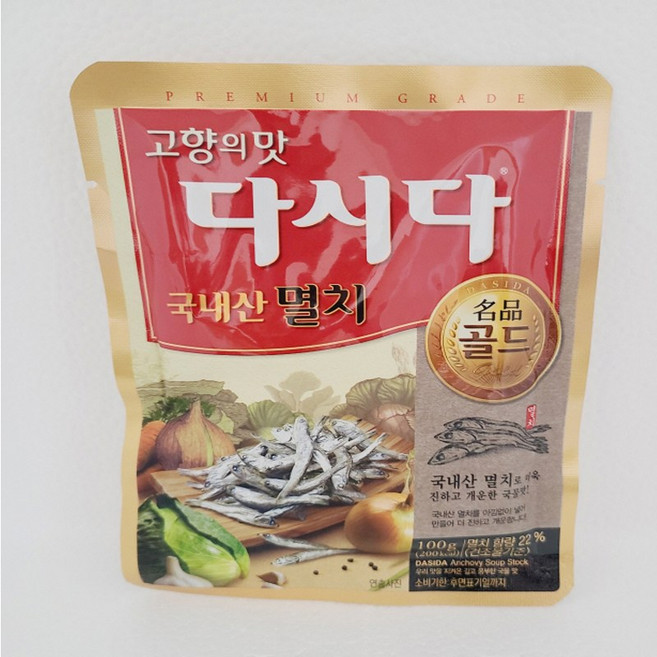 CJ제일제당 다시다 명품골드 멸치 100g x5개, 5개