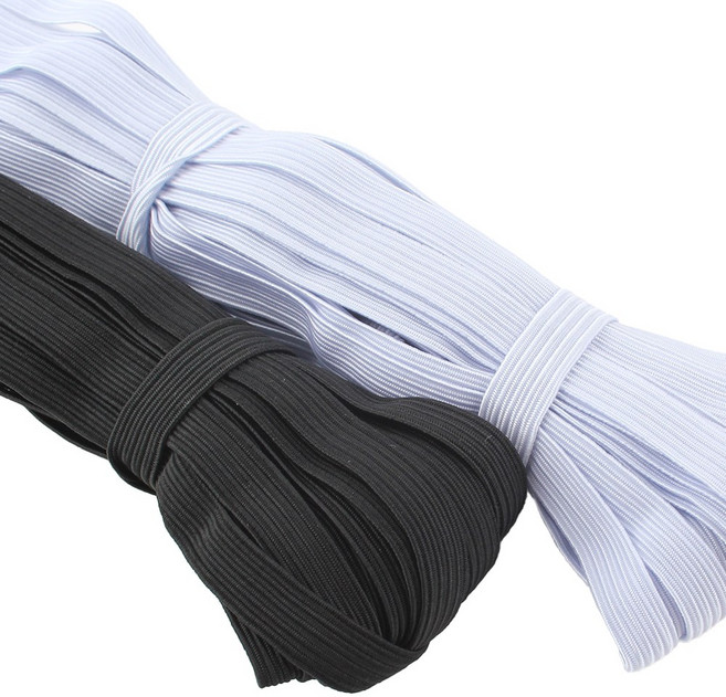 고탄력 납작 바지 고무밴드 허리 고무줄 10mm-28m 대용량, 1개, 화이트