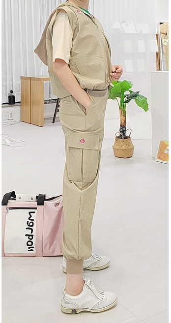 [오늘] 골프 일상 바스락 아노락 후드조끼 조거팬츠세트