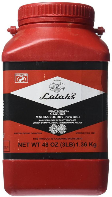 Lalah's 가열된 인도식 카레 가루, 1개, 1.36kg