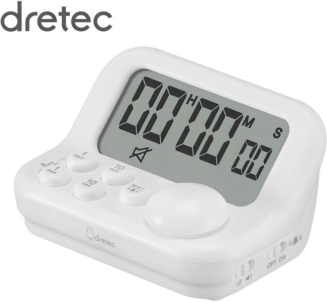 드레텍 스터디 타이머 스톱워치 공부타이머 T-629, 1개, 화이트