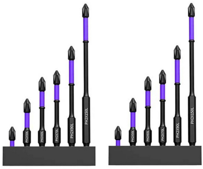 InLoop 드릴 비트 세트 자석 다용도 만능 멀티 십자 드라이버 전동 드릴 육각 6종, 2세트