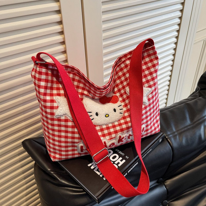 50주년 헬로키티 대형 에코백 캔버스백 장바구니 다용도 숄더백 바쿠 BAGGU 일본 캐릭터
