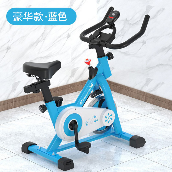 動感單車家用室內運動器材腳踏車兒童禮物靜音健身器材健身車, 1個, 1cm, 天空藍-儀表款(90-165CM):無規格