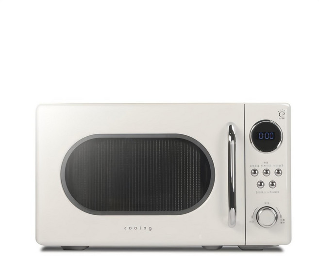 쿠잉전자 레트로 전자레인지 버튼 앤 다이얼식 20L, 쿠잉전자레트/MM_R20ECR