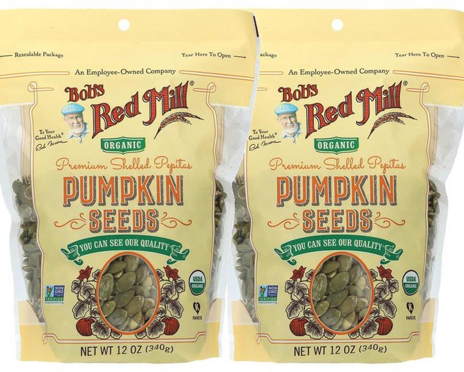Bobs Red Mill 밥스레드밀 펌킨 씨드 호박씨 340g x2봉 Organic Pumpkin Seeds, 2개
